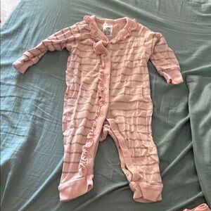 Pink Ruffled Kids One Piece